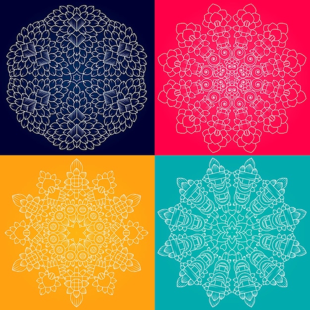 Un Ensemble De Nouveaux Mandalas