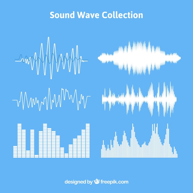 Vecteur ensemble d'ondes sonores avec différentes conceptions