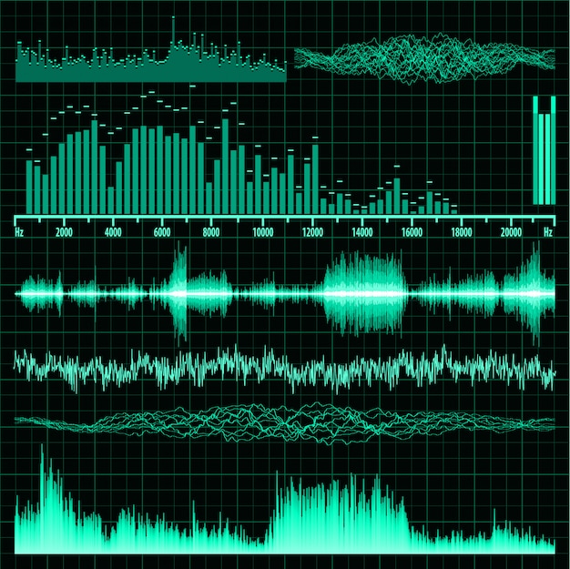 Ensemble D'ondes Sonores. Musique De Fond.