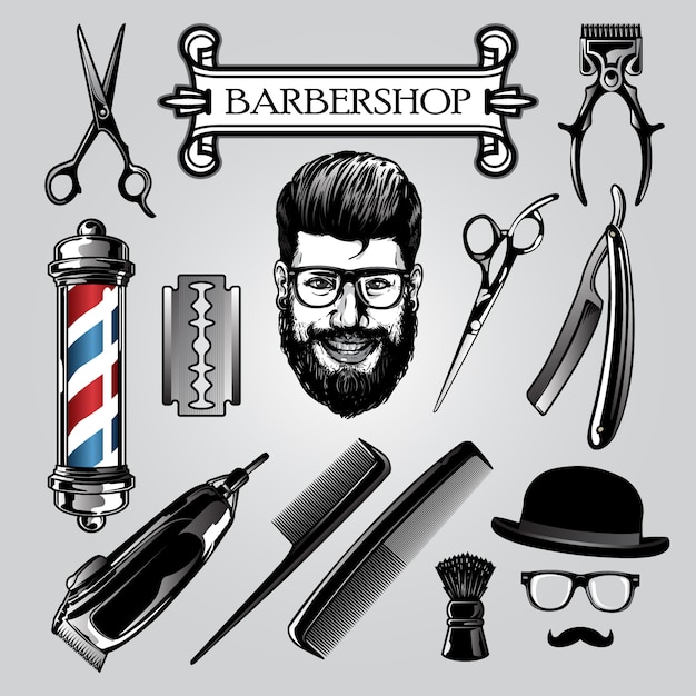 Ensemble d&#39;outils de coiffeur