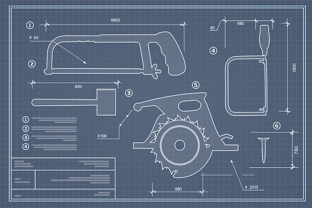 Ensemble d&#39;outils de construction de silhouette