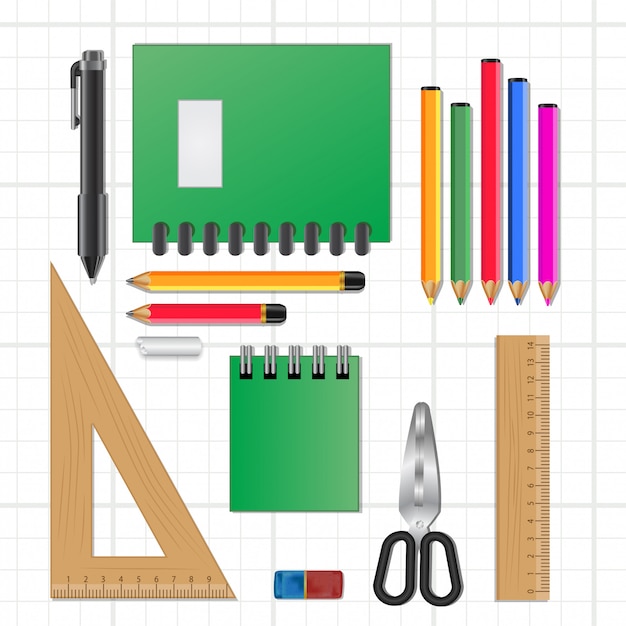 Ensemble d&#39;outils scolaires