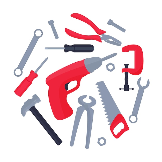 ensemble d'outils de travail