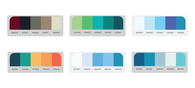 Ensemble de palette de couleurs vectorielles