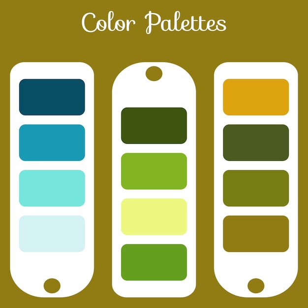 Vecteur ensemble de palettes de couleurs abstraites, arrière-plan de palettes de combinaisons multi-couleurs pour la conception ui ux