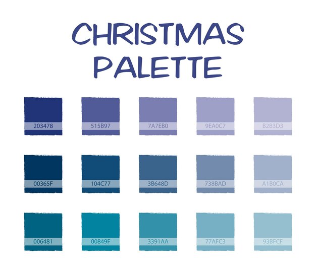 Vecteur ensemble de palettes de noël. tons avec le thème de la nouvelle année et de noël. schéma d'ombrage vintage