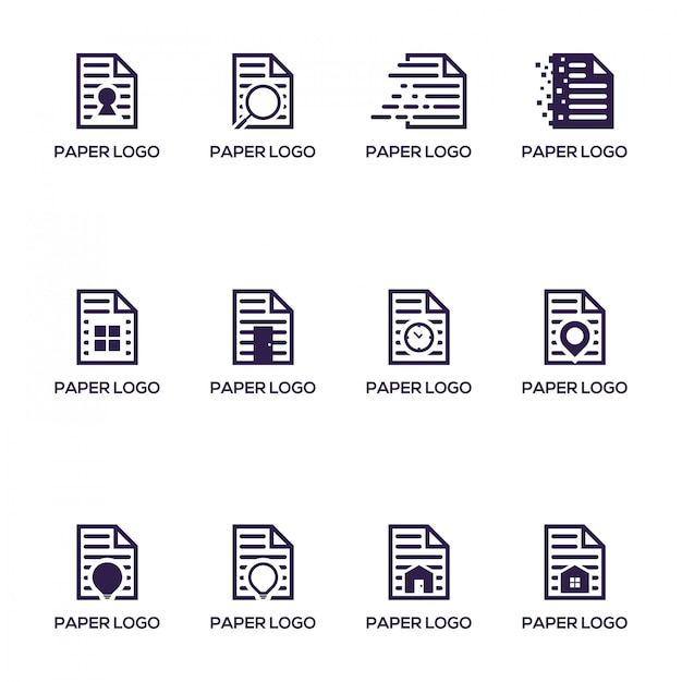 Ensemble De Papier Logo Pack