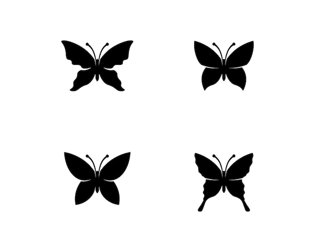 Vecteur ensemble papillon noir