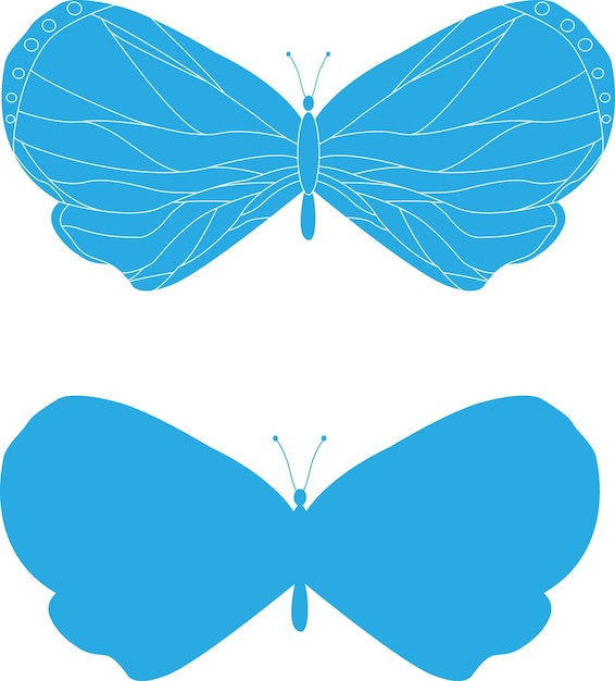 Ensemble de papillons décoratifs Ensemble de papillons isolés sans fond Illustration vectorielle