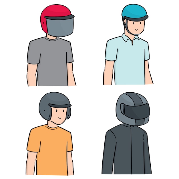 Ensemble De Personnes Portant Un Casque