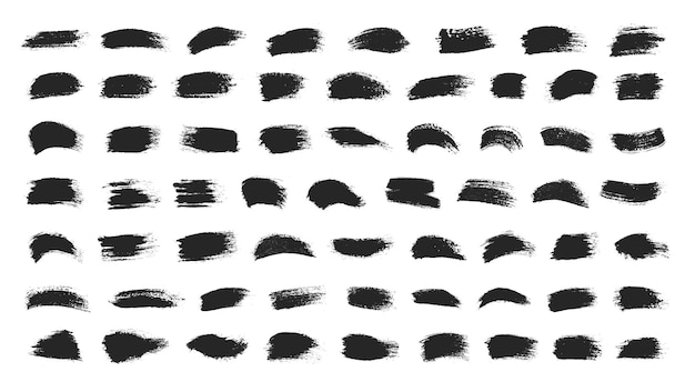 Ensemble de pinceaux vectoriels modèles de coups de pinceau Éléments de conception grunge
