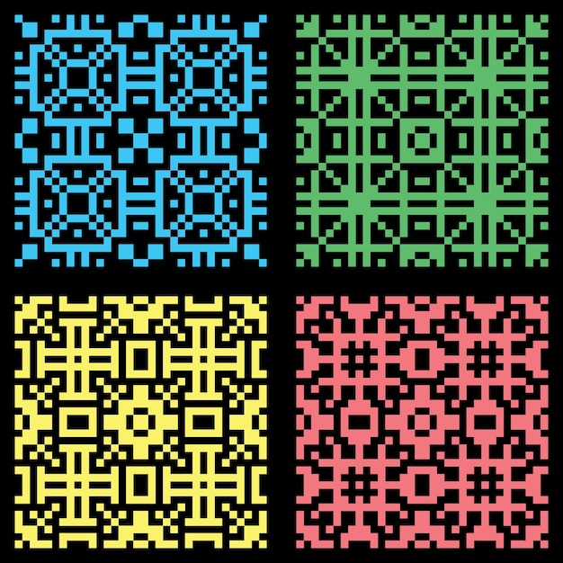 un ensemble de pixels sans couture abstrait un motif coloré