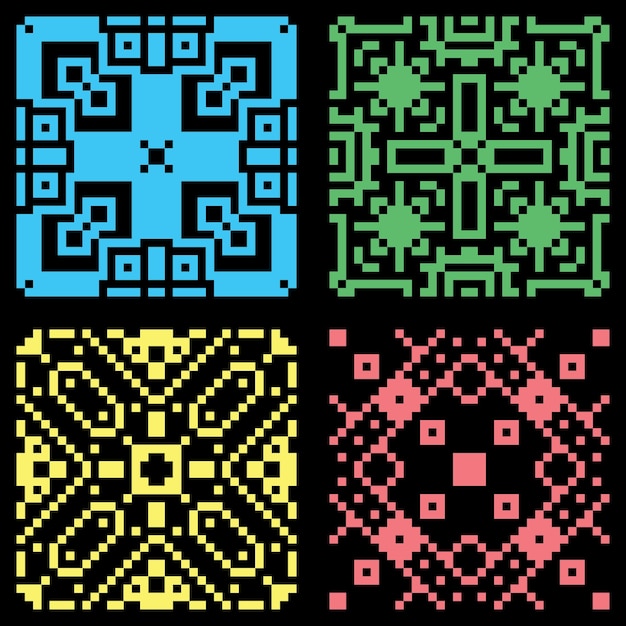 un ensemble de pixels sans couture abstrait un motif coloré