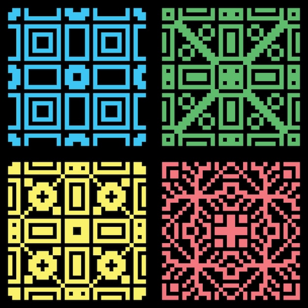 un ensemble de pixels sans couture abstrait un motif coloré