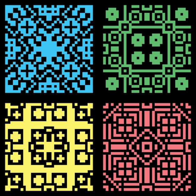 un ensemble de pixels sans couture abstrait un motif coloré