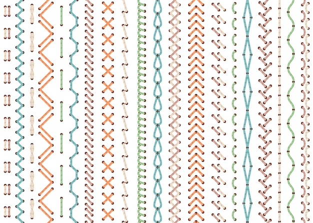 Vecteur ensemble de points à la machine et à la main