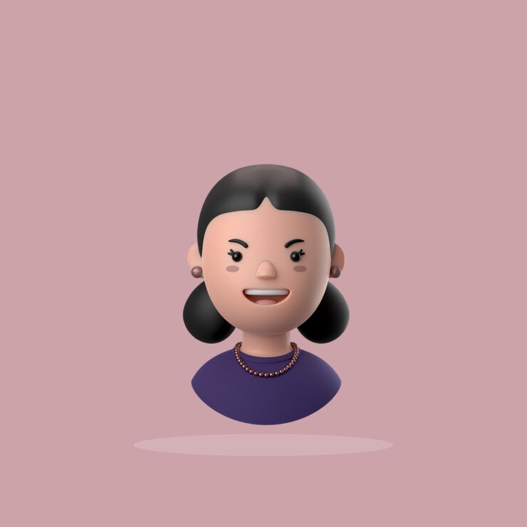 Vecteur un ensemble de portraits 3d de personnes heureuses