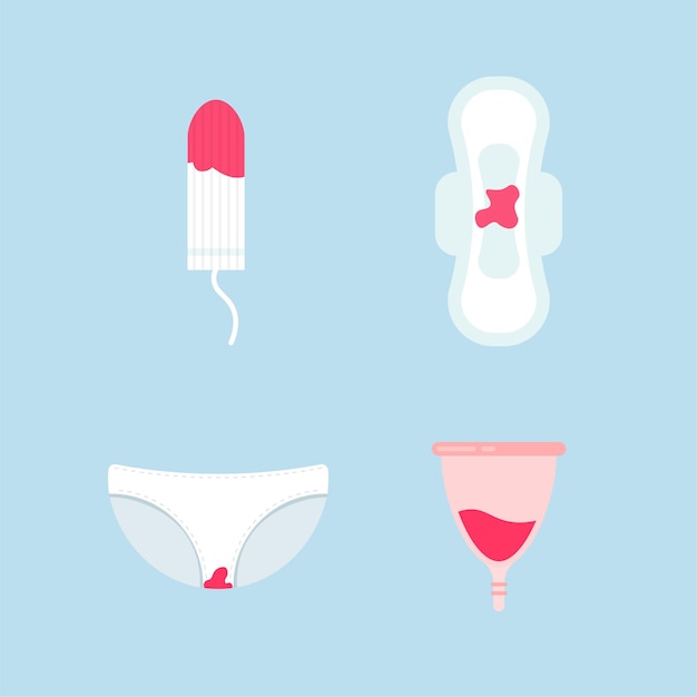 Ensemble De Produits D'hygiène Féminine Jours De Menstruation Serviettes Hygiéniques Tampons Coupe Menstruelle Pantalon