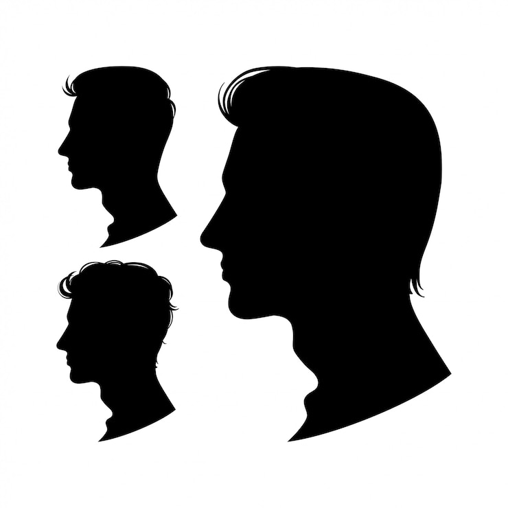 Vecteur ensemble de profils d'hommes