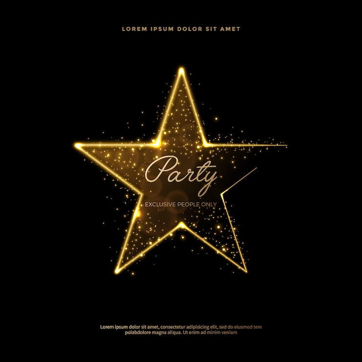 Vecteur ensemble de queues de poussière scintillantes dans un style doré, abstrait de paillettes d'or