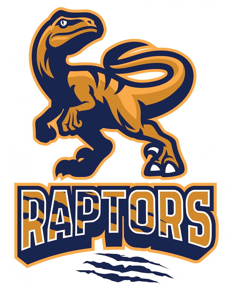 Vecteur ensemble de raptor dans la mascotte de sport
