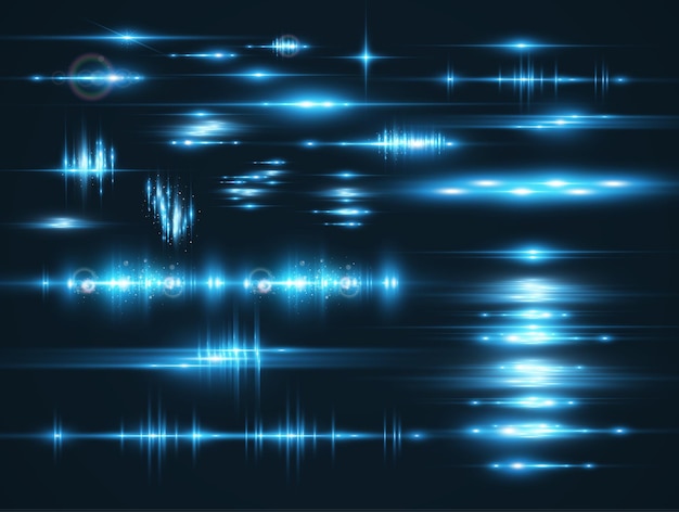 Ensemble De Rayons Lumineux Lumière Lumineuse à L'arrière-plan