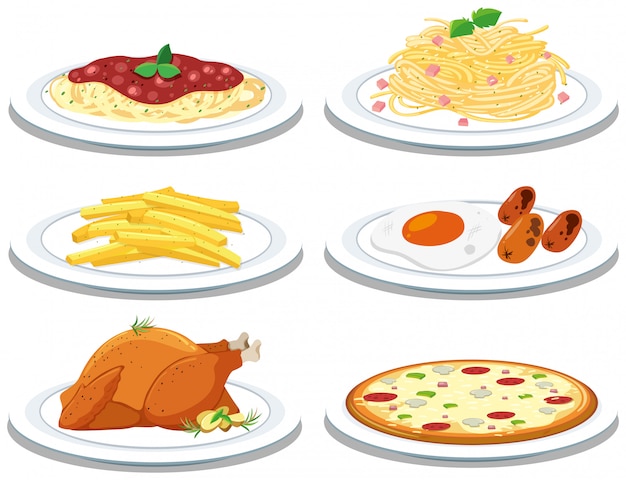 Ensemble de repas différents