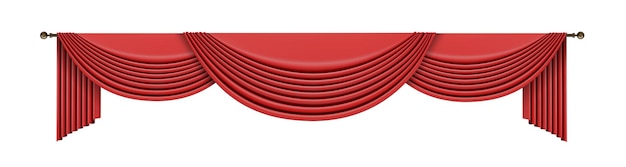 Ensemble de rideaux rouges à la scène de théâtre illustration vectorielle Mesh