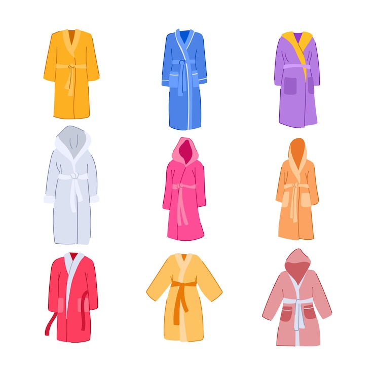 Vecteur ensemble de robes de bain illustration vectorielle de dessin animé