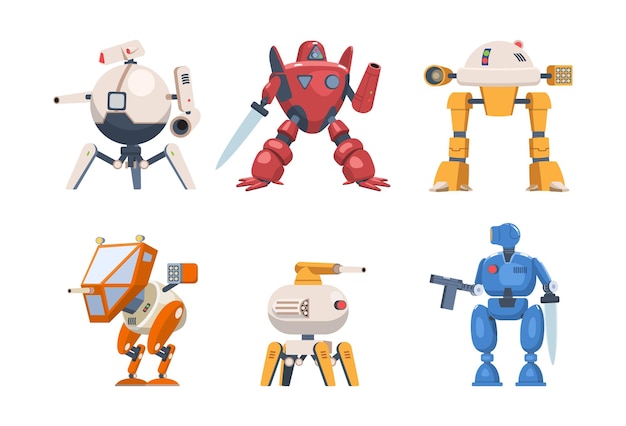 Vecteur ensemble de robots de guerre