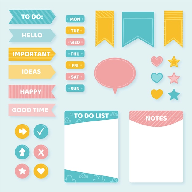 Ensemble de scrapbooking planificateur
