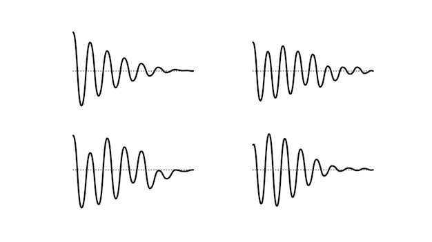 Vecteur ensemble de signaux d'évanouissement sinusoïdal. collection d'ondes sonores à courbe noire. concept audio voix ou musique