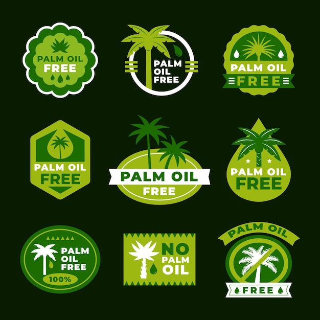 Ensemble de signe d'huile de palme