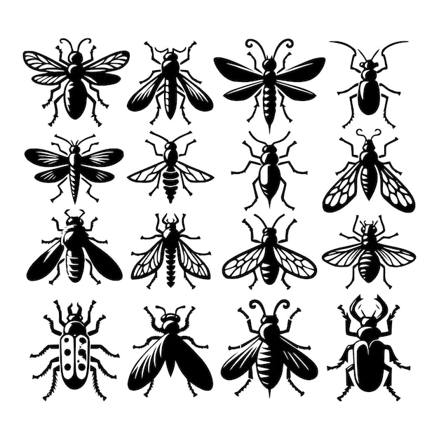 Ensemble de silhouettes conception vectorielle d'illustration