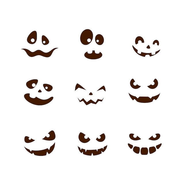 Ensemble De Sourires Pour Halloween