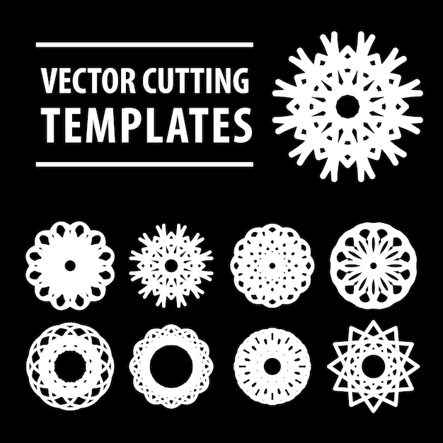 Ensemble De Symboles Géométriques Circulaires. Modèle Vectoriel De Découpe Et D'impression Au Laser. Style Arabe