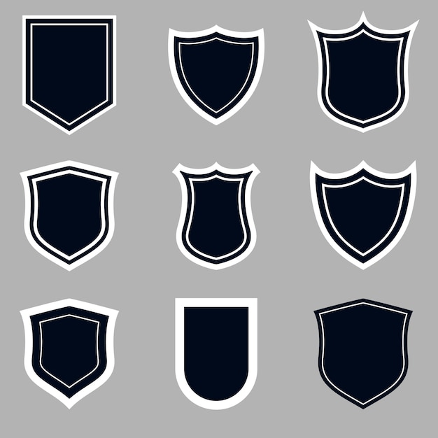 Ensemble de symboles ou d'insignes de bouclier