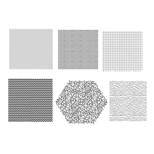 Ensemble de textures graphiques doodle pour votre conception Illustration vectorielle