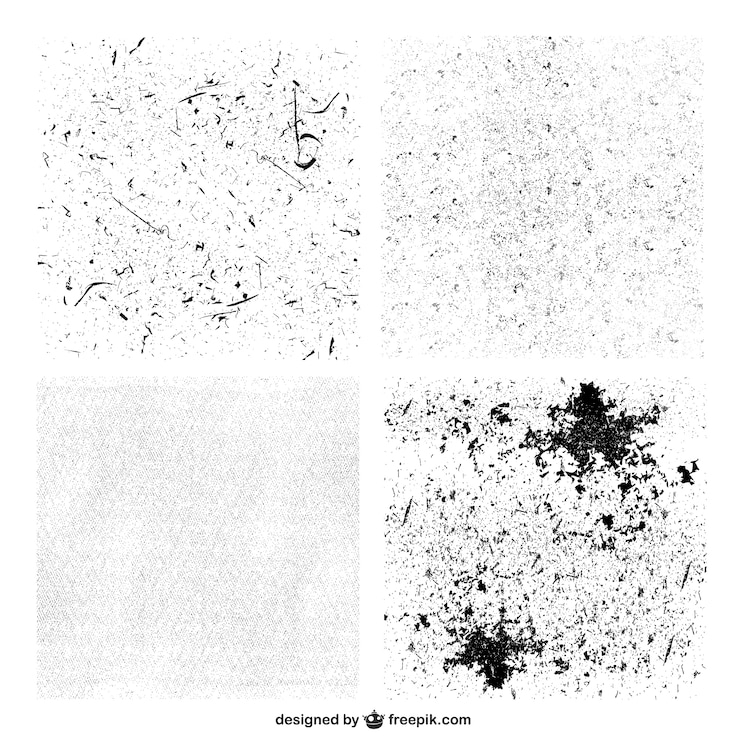 Vecteur ensemble de textures grunge