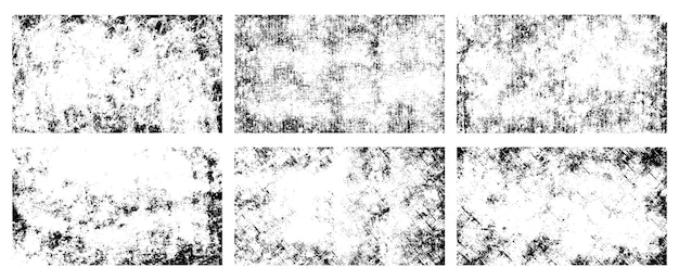 Ensemble de textures de recouvrement Grunge Textures vectorielles de recouvrage de détresse Dommages anciens sale grainé et rayures