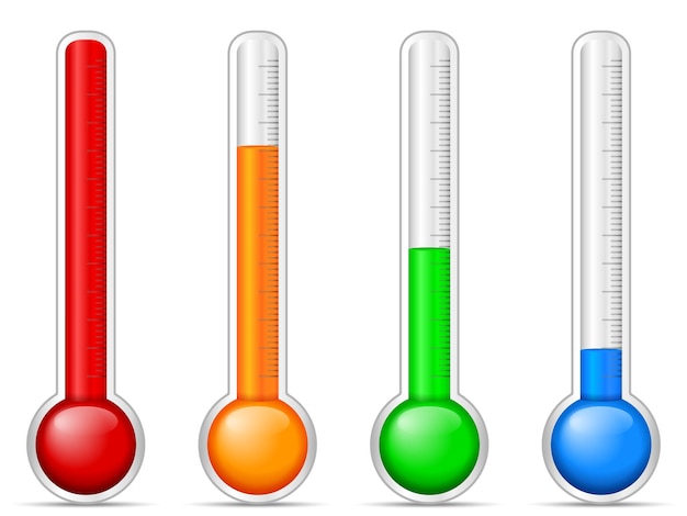 Vecteur ensemble de thermomètre