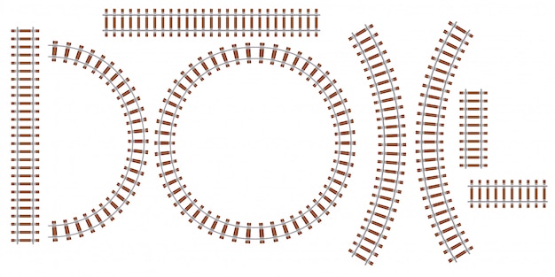 Ensemble De Train De Voie Ferrée