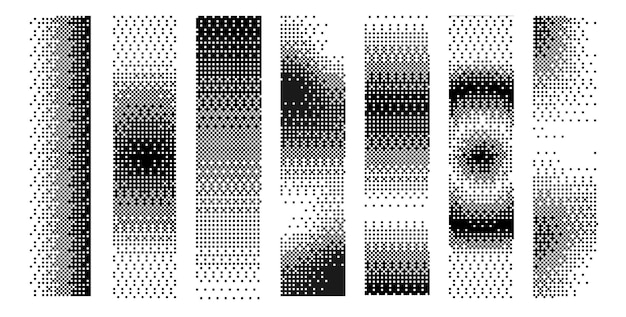 Ensemble de traits de pixels bitmap de gradient sur fond blanc Y2K esthétique texture fond texturé de gradient