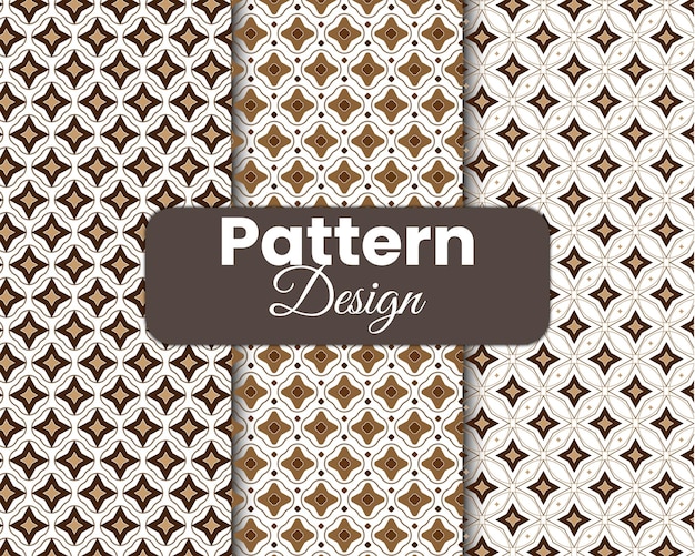 Ensemble de trois dessins à motifs