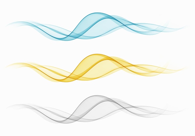 Un ensemble de vagues transparentesVagues de fond de couleur abstraite