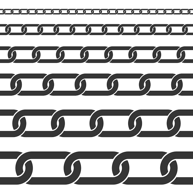 Ensemble de vecteur de chaînes métalliques sans soudure