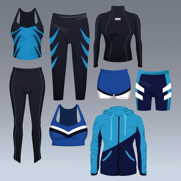 Ensemble De Vecteur De Collection De Vêtements De Sport