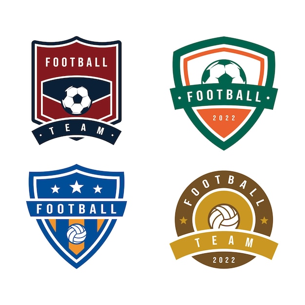 Vecteur ensemble de vecteurs de badges de football