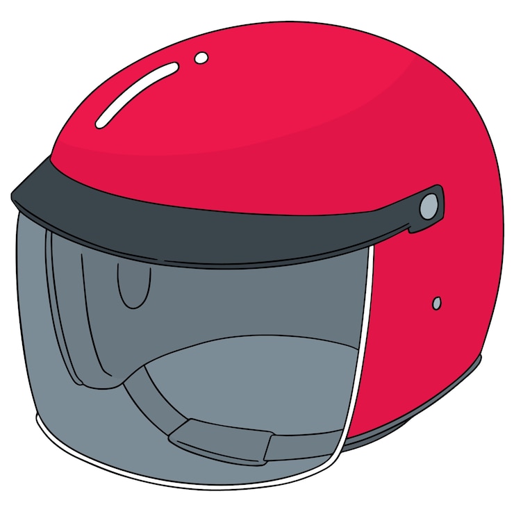 Vecteur ensemble de vecteurs de casque de moto