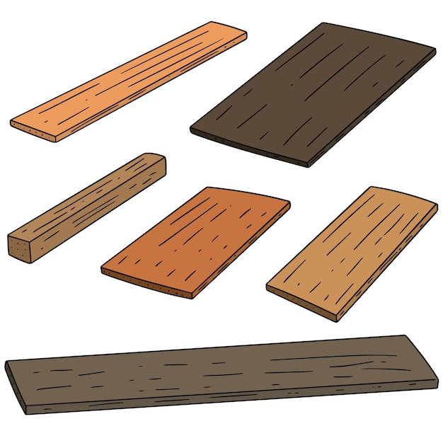 Vecteur ensemble de vecteurs de contreplaqué